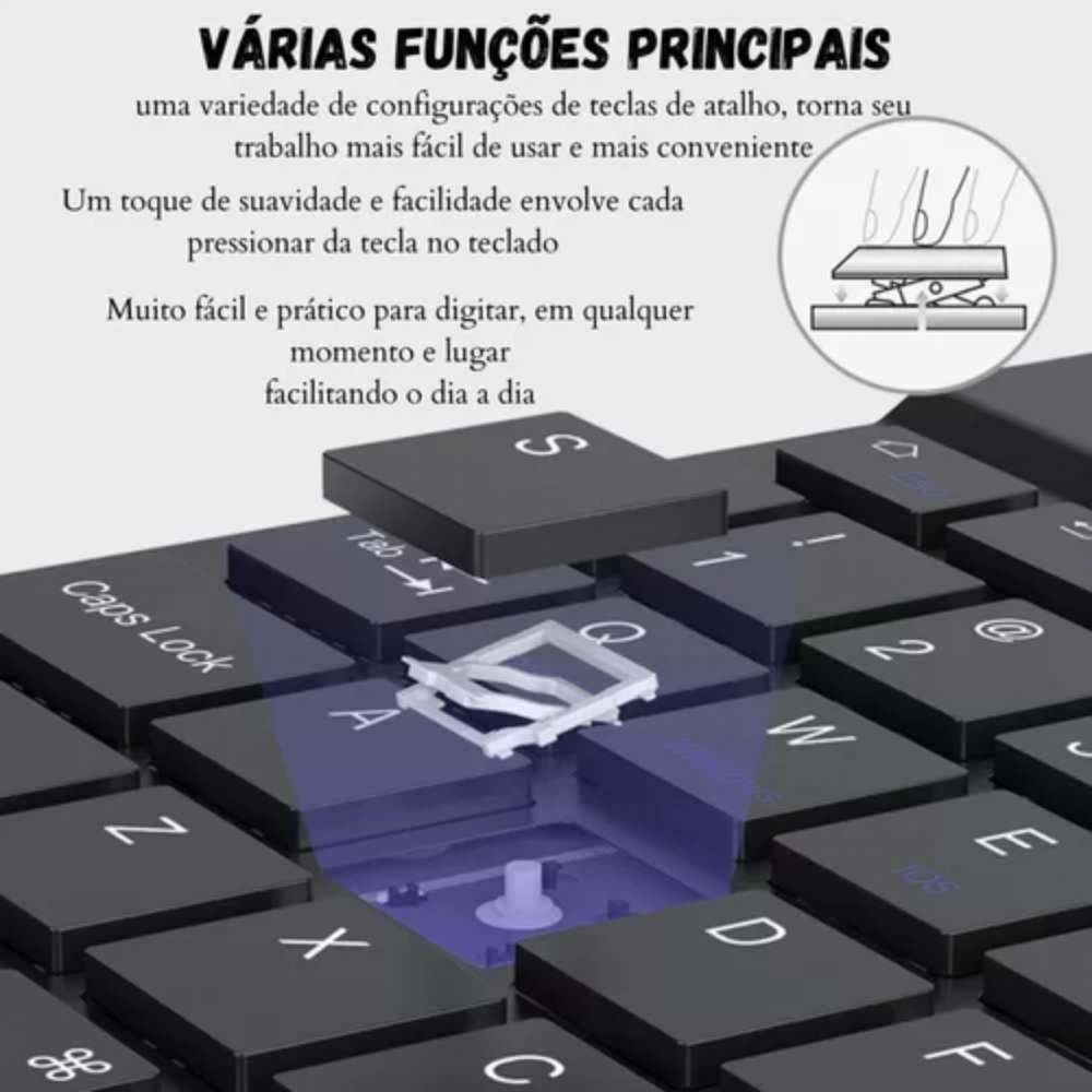 Jonh Variedades Eletrônicos e Acessórios Teclado BT Inteligente