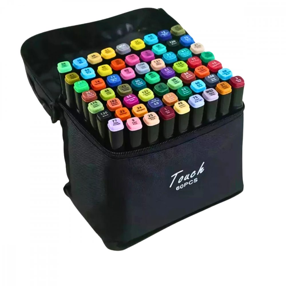 Maleta De Canetinhas Coloridas 60 Cores Para Desenho Marcador Profissional e Escolar Duas Pontas Hidrográfica Touch Sweet 60 / K53 Maleta De Canetinhas Coloridas 60 Cores Para Desenho Marcador Profissional e Escolar Duas Pontas Hidrográfica Touch Sweet 60 / K53