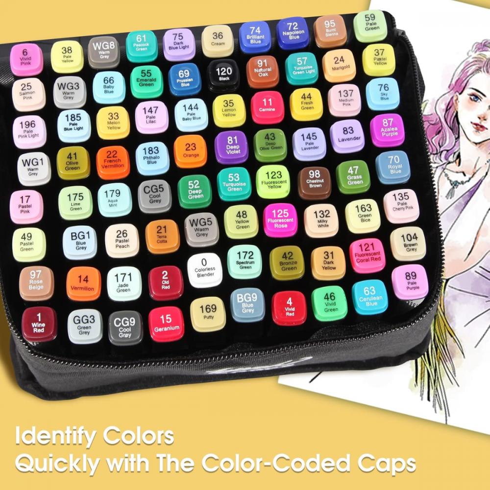 Maleta De Canetinhas Coloridas 80 Cores Para Desenho Marcador Profissional e Escolar Duas Pontas Hidrográfica Touch Sweet 80 / K54  Maleta De Canetinhas Coloridas 80 Cores Para Desenho Marcador Profissional e Escolar Duas Pontas Hidrográfica Touch Sweet 80 / K54